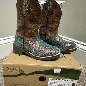 Girls Smokey mountain cowboy boots size 9 wl sparkles